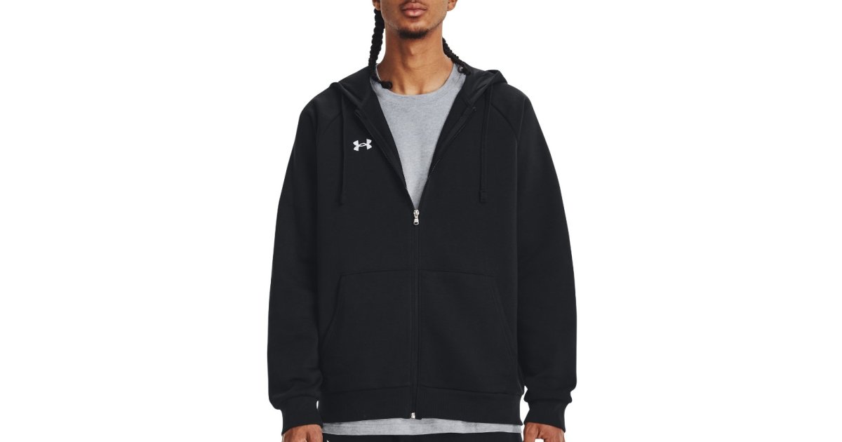 Sweatshirt Under Armour Rival Fleece FZ Svart | 1379767-001, 1