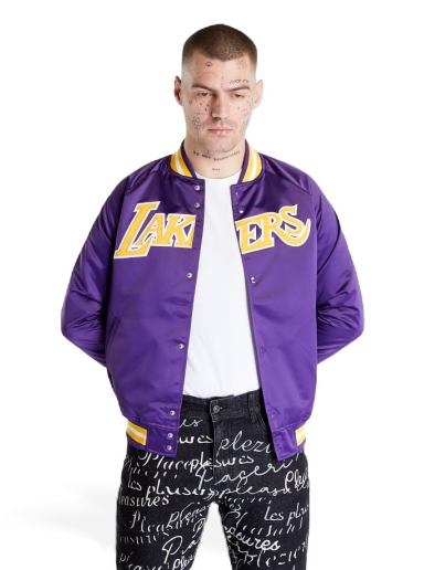 Bomberjacka Mitchell & Ness NBA Lightweight Satin Jacket Lakers Purpur | STJKMG18013-LAL.PURP