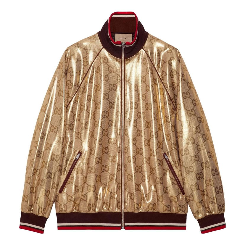 Bomberjacka Gucci Technical Jersey Zip Jacket Beige | 737363-XJFFG-2486
