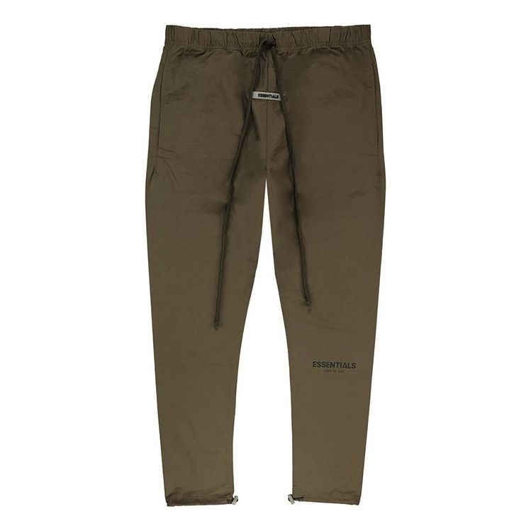 Träningsbyxor Fear of God Essentials Rain Drum Reflective Nylon Sweatpants Brun | FOG-FW21-102