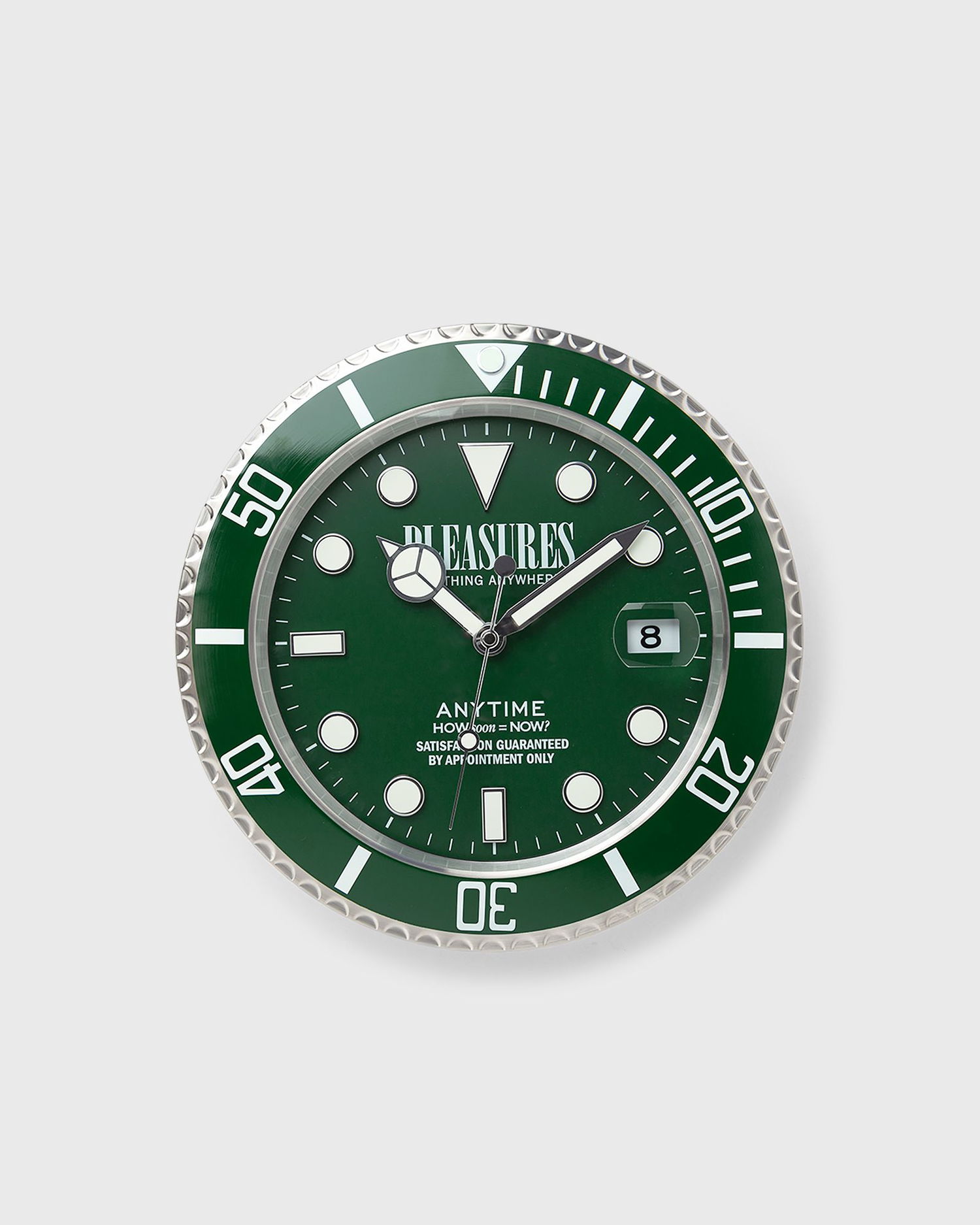 Heminredning Pleasures Wall Clock Grön | P25SP051-GREEN, 0