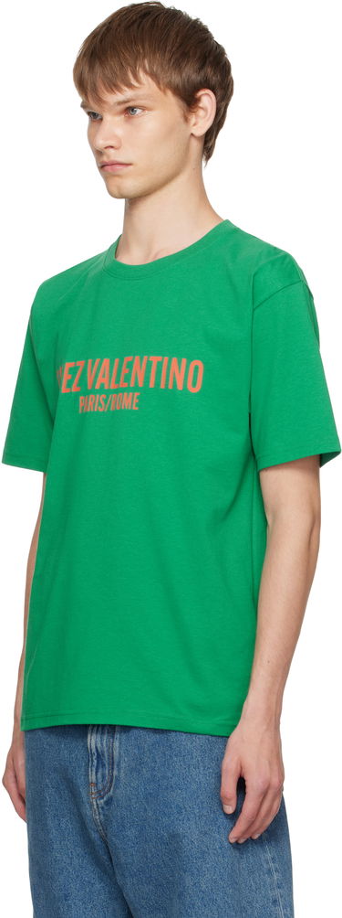 T-shirt Valentino Valentino 'Chez Valentino' Print T-Shirt Grön | 7V3MG16PAPG, 3