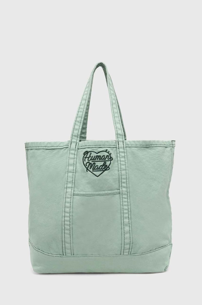 Tygpåse Human Made Garment Dyed Tote Bag Grön | HM27GD037