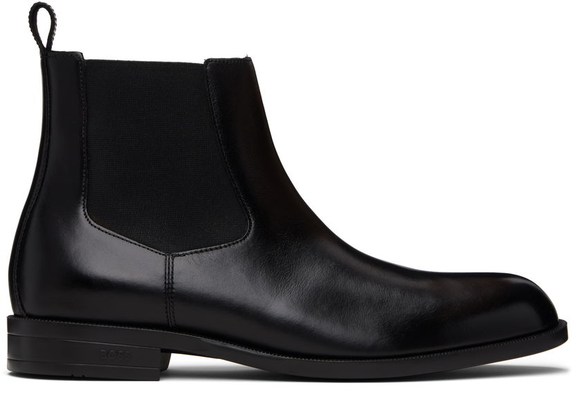 Sneakers och skor BOSS BOSS Leather Chelsea Boots Svart | 50552489