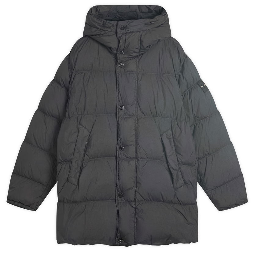 Parkas Stone Island Crinkle Reps Nylon Down Parka Jacket, Size Large Svart | K2S154100012-V0029