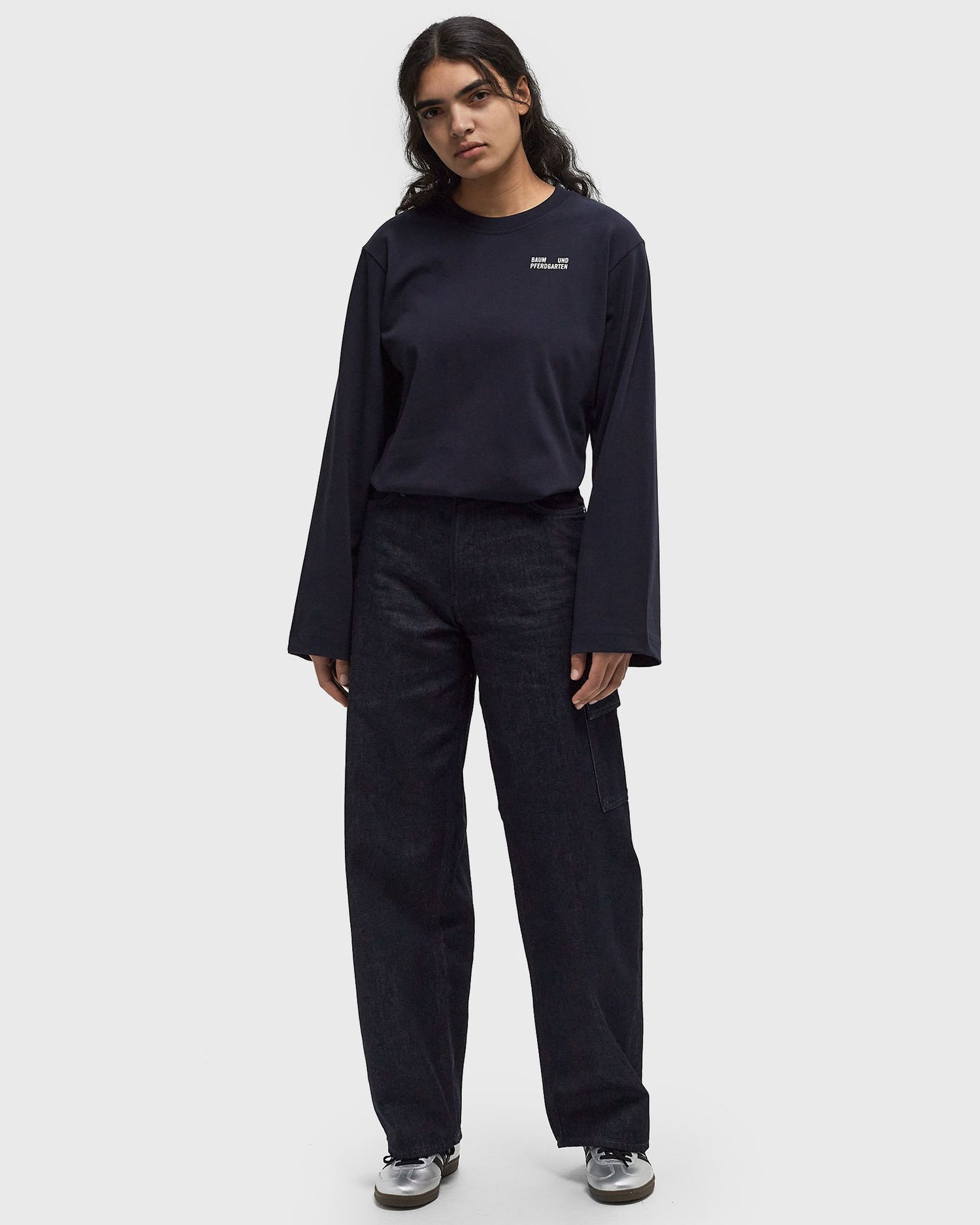 Cargo byxor Samsoe Samsoe Samsøe & Samsøe Saharper Cargo Jeans, Size M Mörkblå | F24400199-RAWTECH, 1
