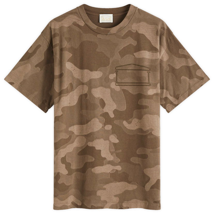 T-shirt Aries Aged Camo Temple T-Shirt Grön | AR60001-DOL