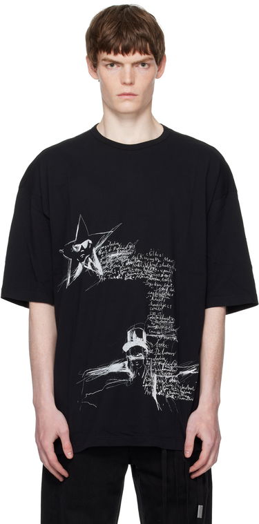 T-shirt Ann Demeulemeester Ann Demeulemeester Dieter Sketchbook Graphic T-Shirt Svart | B0012878-FA206-099, 0
