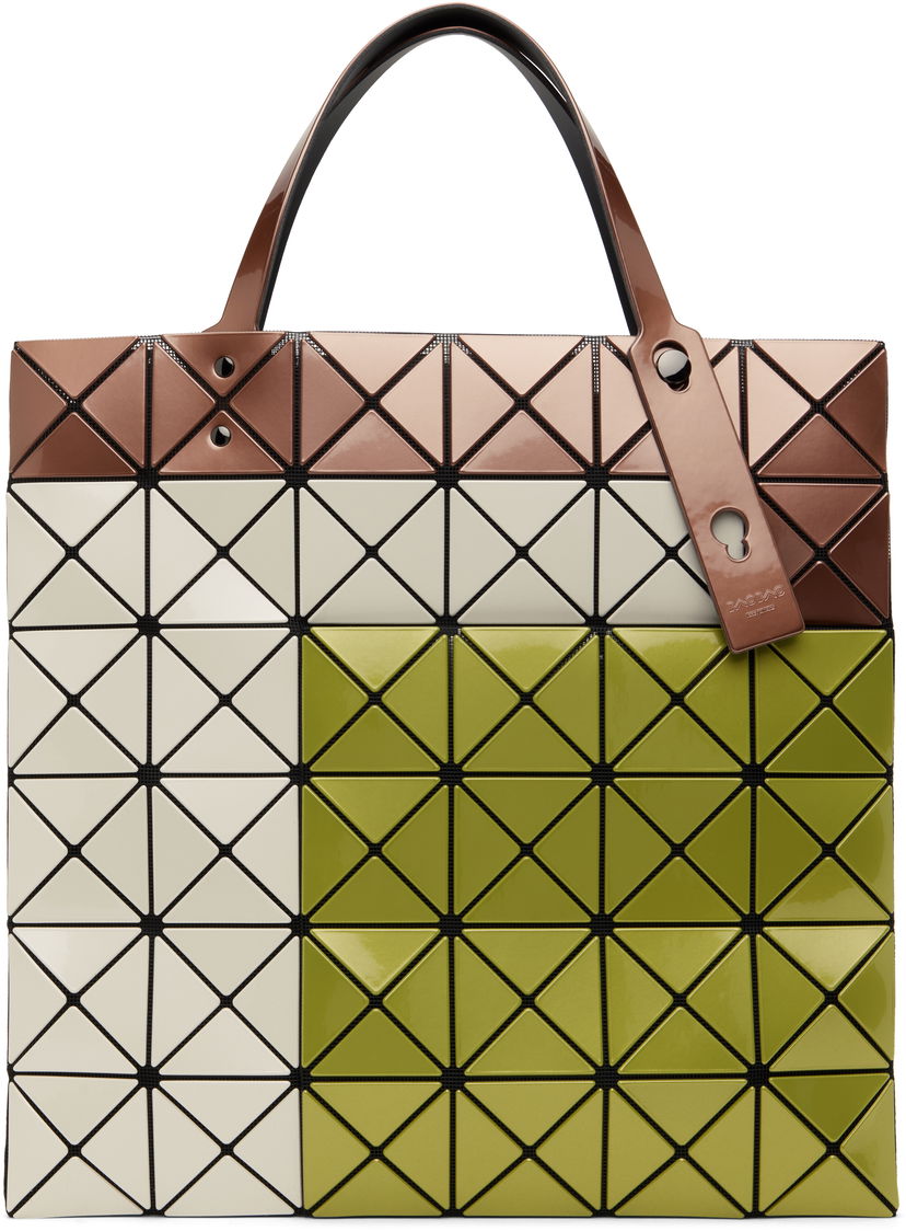 Tygpåse BAO BAO ISSEY MIYAKE Geometric Pattern Tote Bag Grön | BB48AG812
