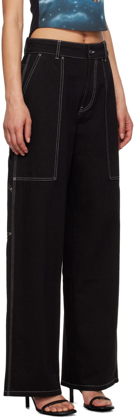 Cargo byxor Stella McCartney Workwear Jeans Svart | 6D01503SPH21, 1