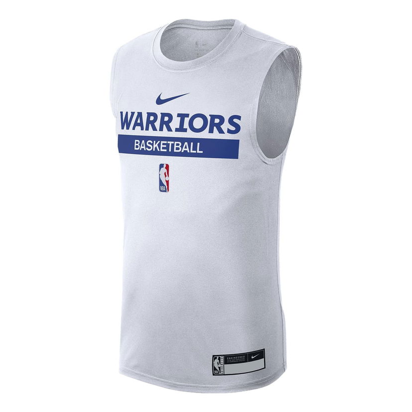 Linne Nike Golden State Warriors Sleeveless Practice T-Shirt Vit | DR6765-100