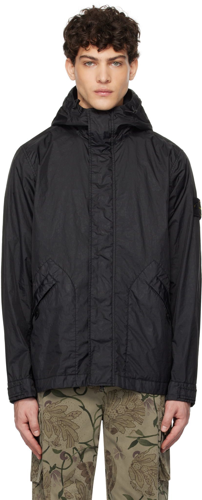 Vindjacka Stone Island Short Dyed Hooded Jacket Svart | K1S15 4100093 S0A21