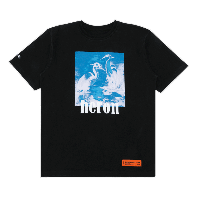 T-shirt HERON PRESTON Heron Preston Herons Graphic Print T-Shirt Svart | HMAA020R21JER0041049