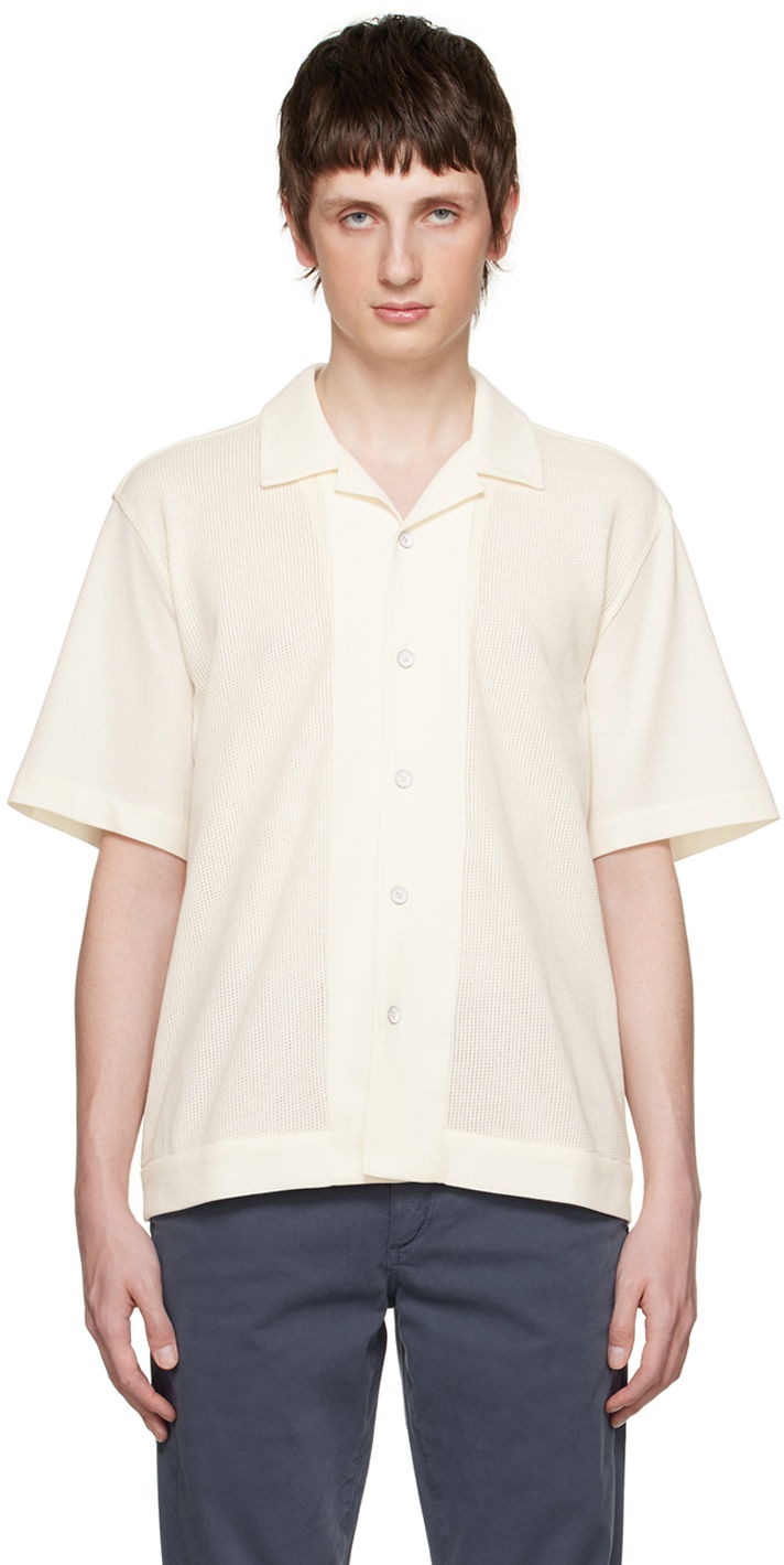 Skjorta rag & bone Rag & Bone Avery Knitted Shirt Vit | MBC23PT003MS03