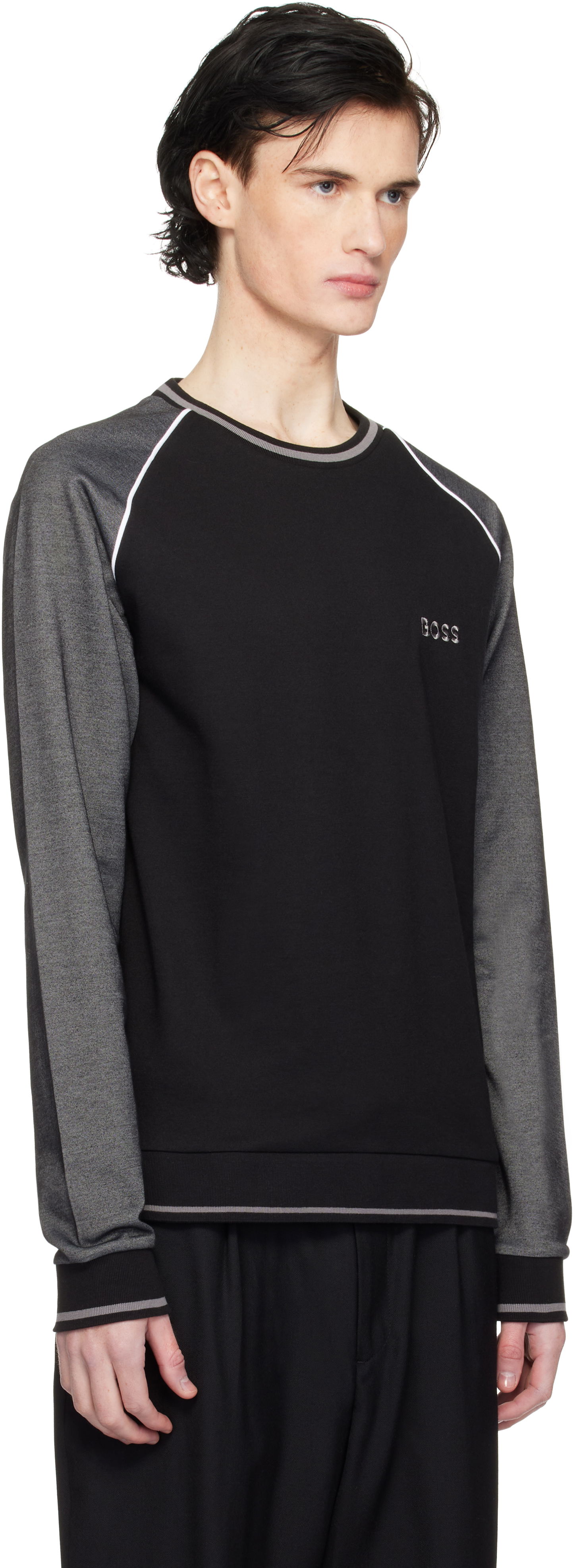 Sweatshirt BOSS Raglan Sleeve Sweatshirt Svart | 50535836, 1