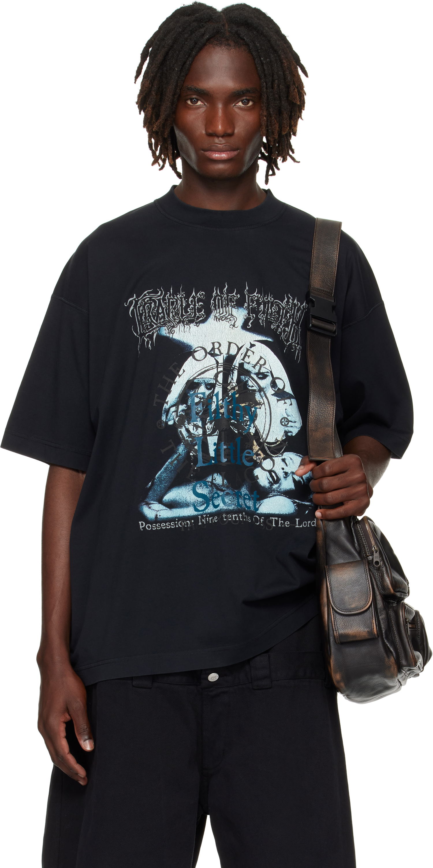 T-shirt VETEMENTS VETEMENTS Cradle of Filth 'Filthy Secret' Oversized T-Shirt Svart | UCF76TR600B, 0