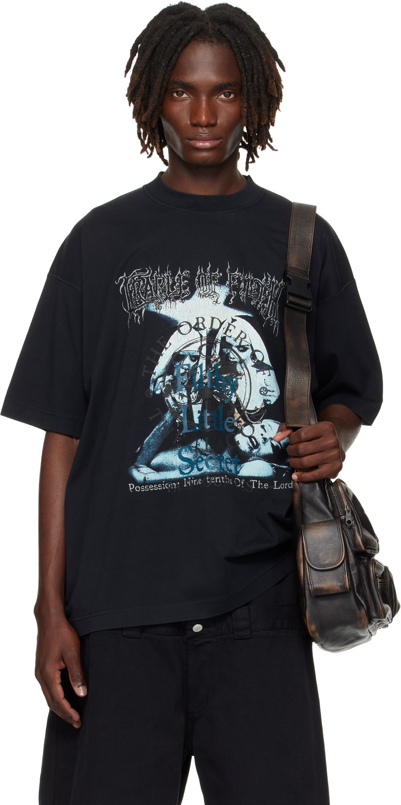 T-shirt VETEMENTS VETEMENTS Cradle of Filth 'Filthy Secret' Oversized T-Shirt Svart | UCF76TR600B
