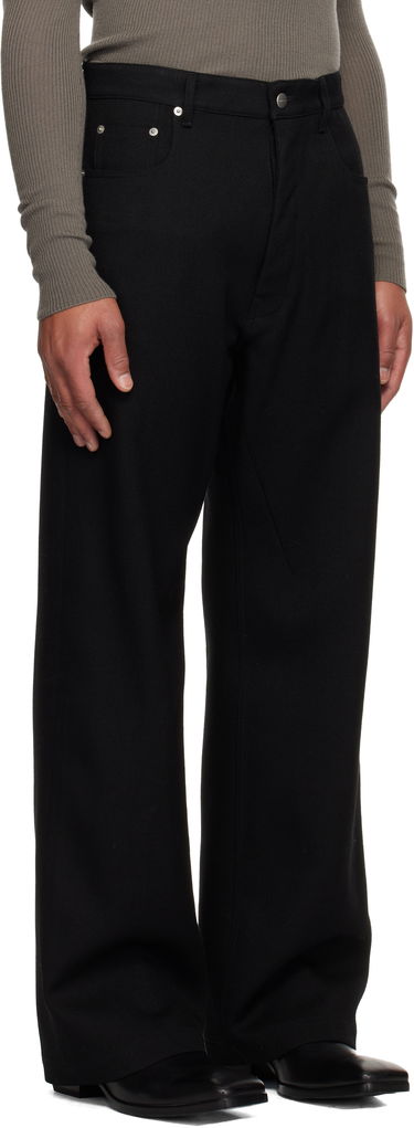 Byxor Rick Owens Concordians Geth Wide-leg Twill Trousers Svart | RU02E1333 WD, 1