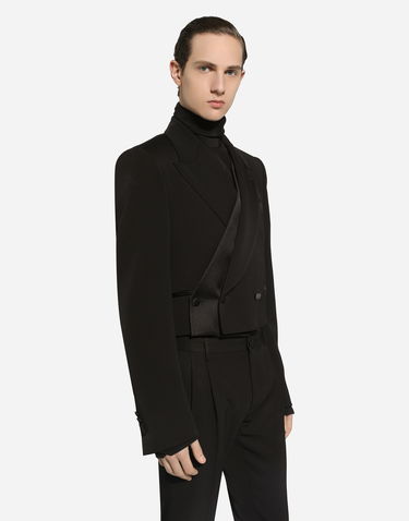 Jacka Dolce & Gabbana Dolce & Gabbana Double-breasted Spencer Jacket Svart | G2UH6TFU21EN0000, 3