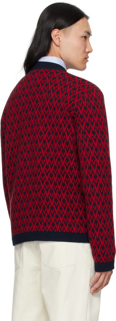 Sweater Valentino Valentino 'Toute La V' Wool Cardigan Röd | 7V3KA04IAR1, 2