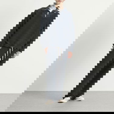 Sweater LES TIEN Inside Out Half Zip Yacht Pullover, Size Large Mörkblå | CF-1149-IO-FB, 4