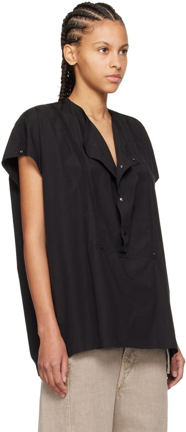 Linne LEMAIRE Cap Sleeve Blouse Svart | TO1185 LF1218, 1