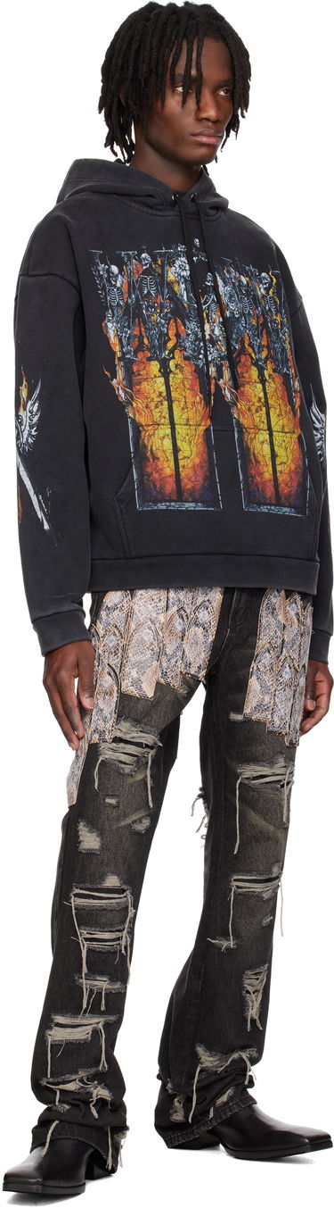 Sweatshirt Who Decides War Who Decides War Ember Chapel Graphic Hoodie Svart | 1110180002SS25, 3