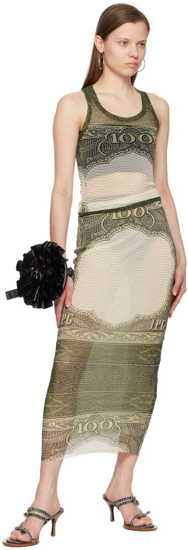 Kjol Jean Paul Gaultier Jean Paul Gaultier 'The Cartouche' Print Maxi Skirt Grön | 24/25-F-JU142-T515-400300156, 3