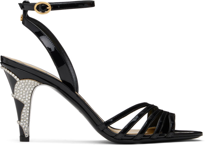 Tillbehör Valentino Valentino Garavani Ladycrush Patent Leather Heeled Sandals Svart | 6W2S0LD3SWK