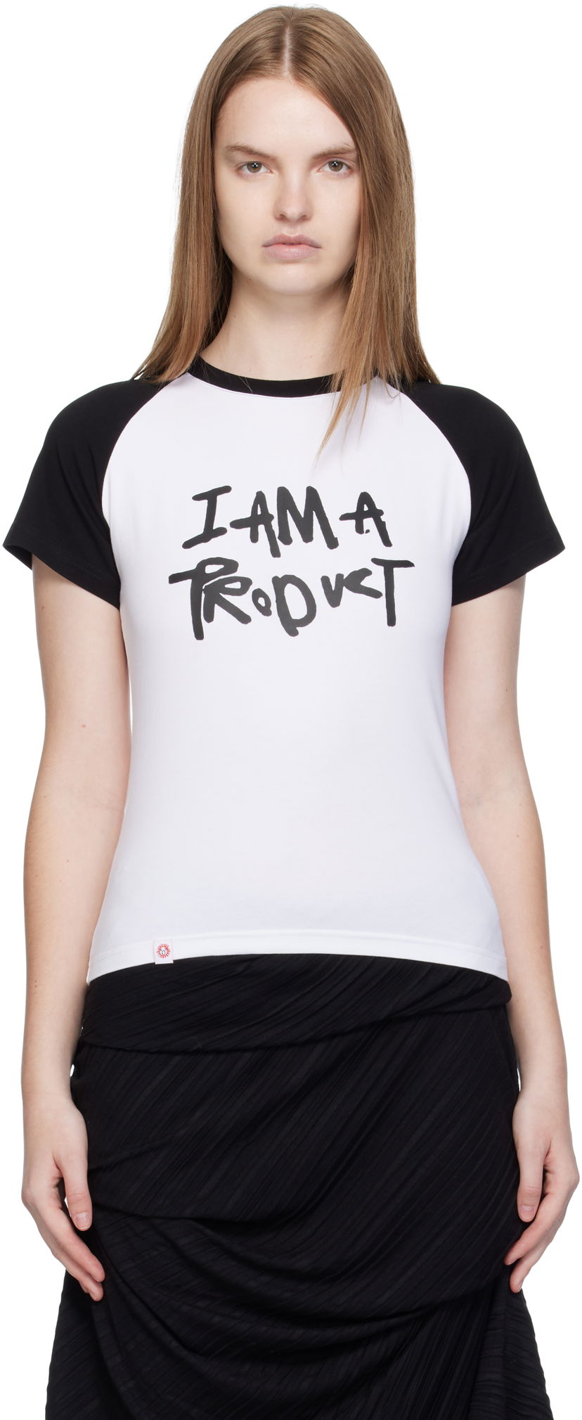 T-shirt Charles Jeffrey Loverboy Charles Jeffrey LOVERBOY Graphic Baby Raglan T-Shirt Vit | 52082001