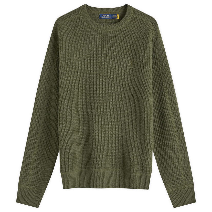 Sweater Polo by Ralph Lauren Ralph Lauren Men's Waffle Knit Sweater, Large Grön | 710956807001