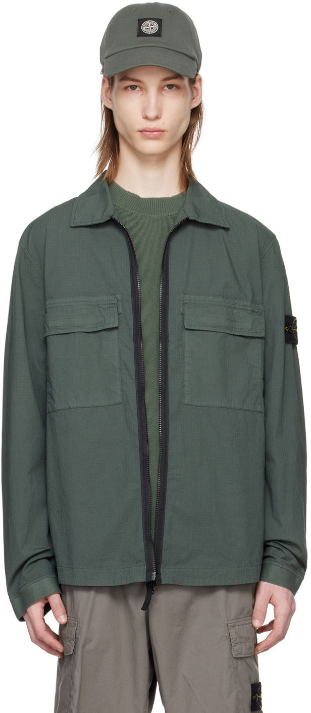 Jacka Stone Island Patch Jacket Grön | 801512011, 0