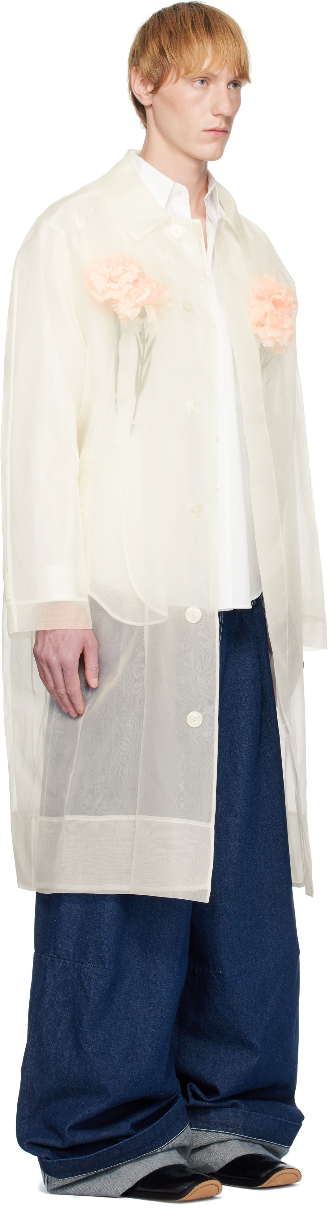 Rockar Simone Rocha Simone Rocha Carnation Car Coat Vit | 2068 0360, 1