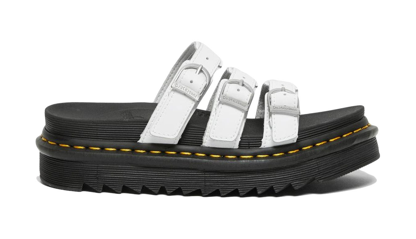 Sneakers och skor Dr. Martens Blaire Slide Leather Sandals Vit | DM25456100, 0