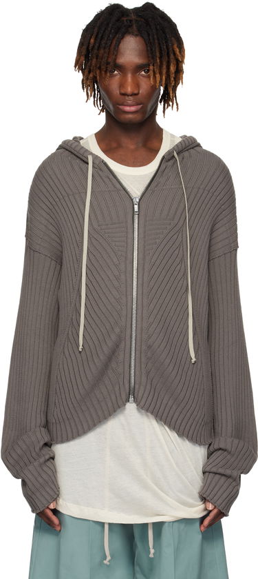 Sweatshirt Rick Owens Rick Owens Hollywood Zip Hoodie Grå | RU01E5614 KEC, 0