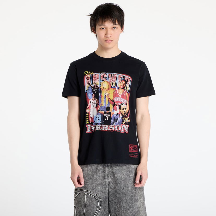 T-shirt Mitchell & Ness Mitchell & Ness NBA 76Ers Allen Iverson Bootleg Tee Svart | BMTRINTL1477-P76AIBLCK