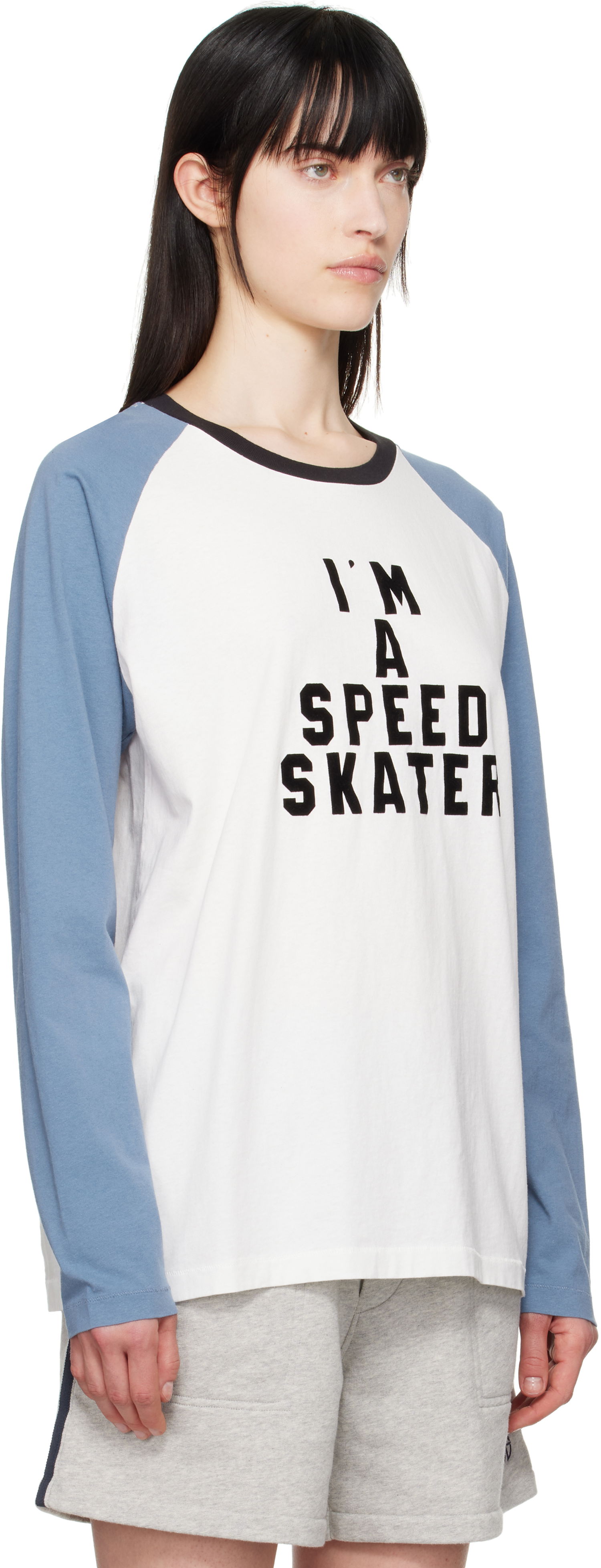 T-shirt Bode Bode 'Skater' Long Sleeve T-Shirt Vit | MRS25CS025, 1