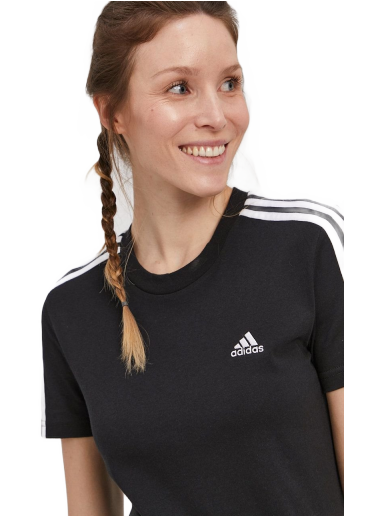T-shirt adidas Performance Sportswear Loungewear Essentials Slim 3-Stripes Svart | GL0784