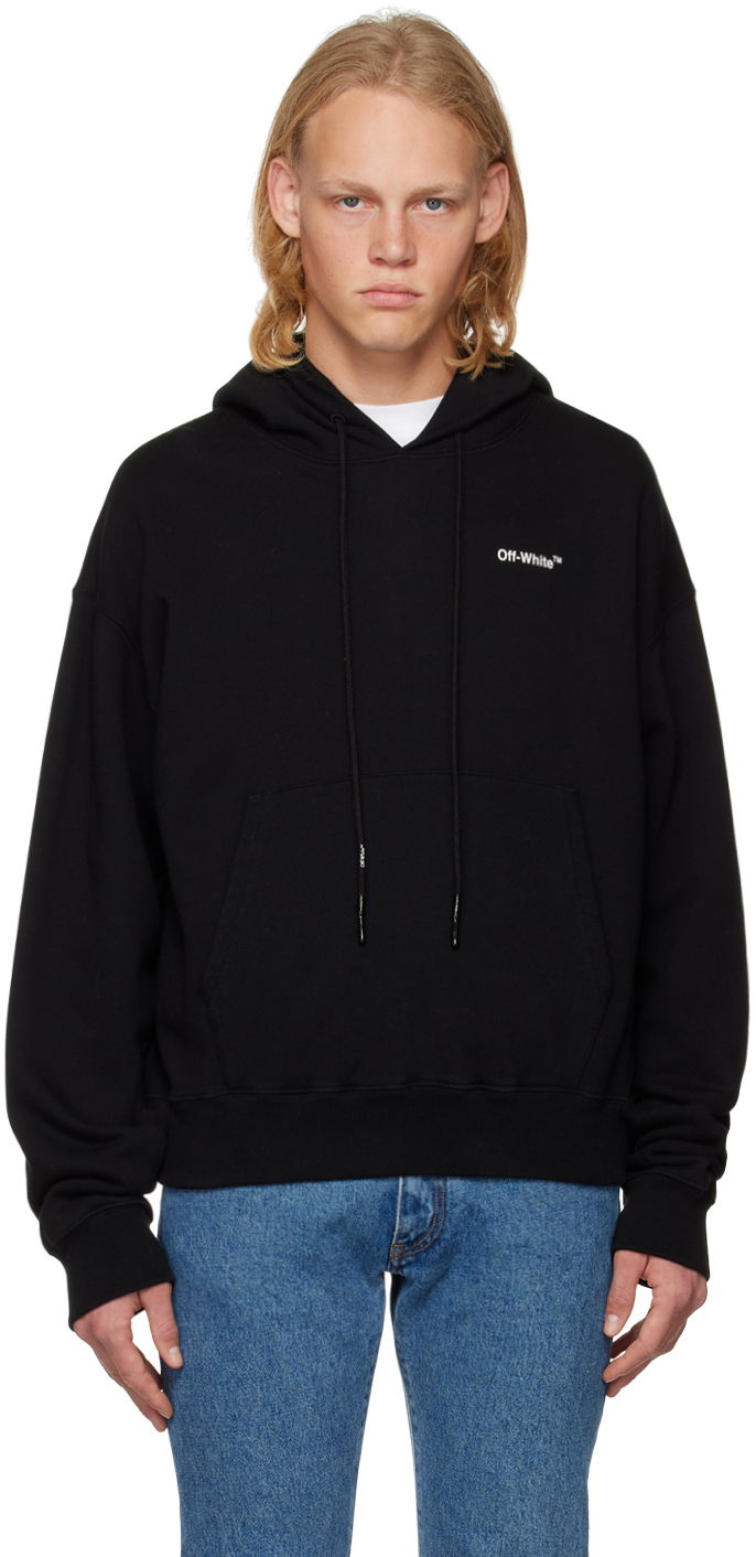 Sweatshirt Off-White Black Arrow Hoodie Svart | OMBB037C99FLE0031001