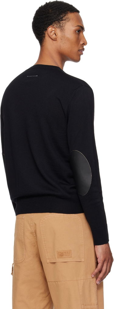 Sweater Maison Margiela MM6 Maison Margiela Elbow Patch Sweater Svart | SH0HL0032 M13133, 2