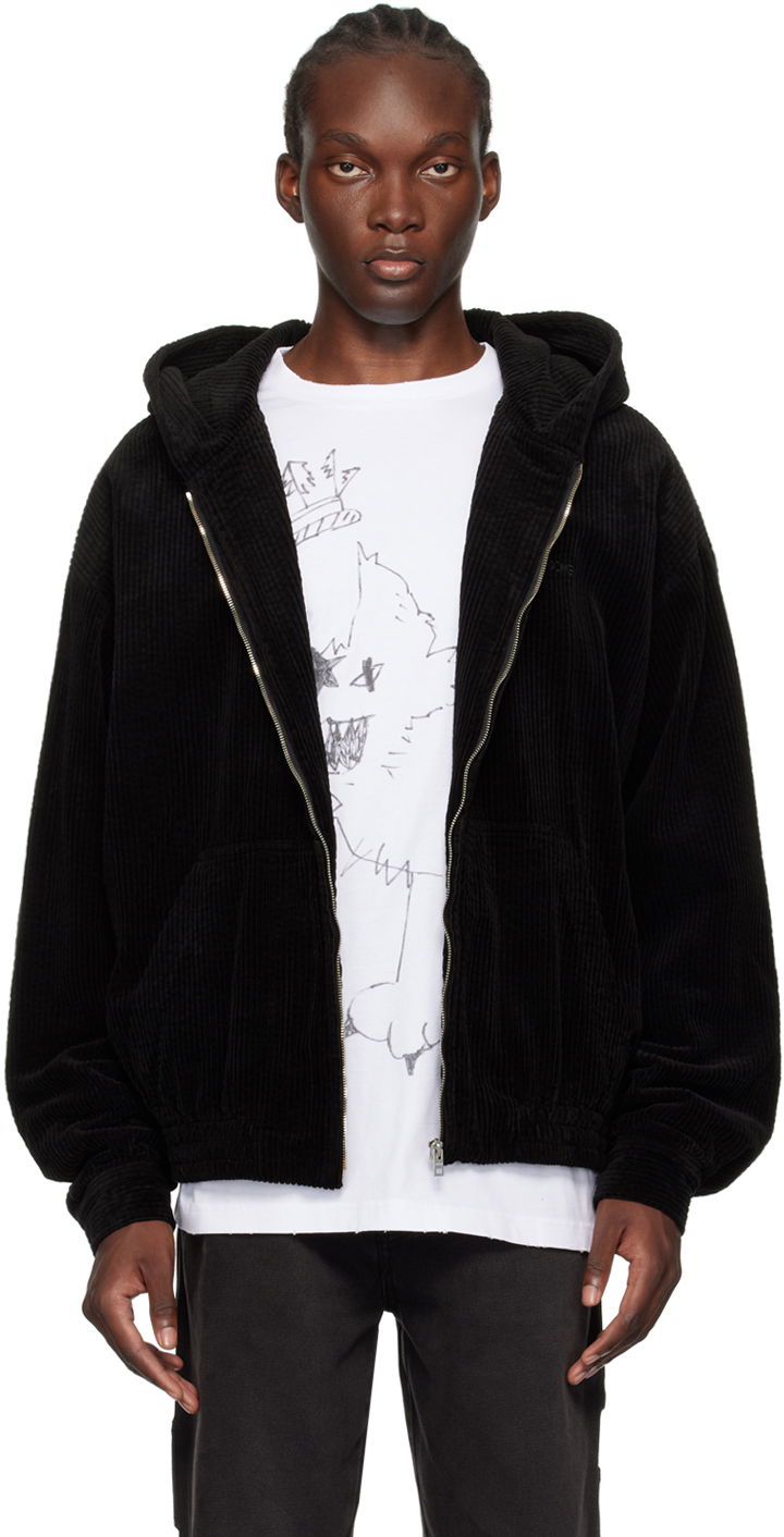 Sweatshirt We11done We11done Zip-Up Hooded Jacket Svart | WD-JP2-24-083-M-BK