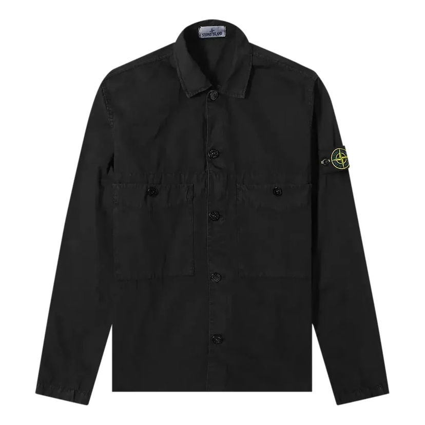 Skjorta Stone Island Two Pocket Overshirt Svart | 7415110WN-V0129