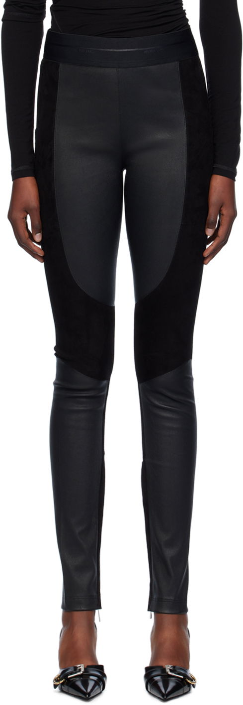 Damasker Helmut Lang Racer Leather Leggings Svart | O06HW202