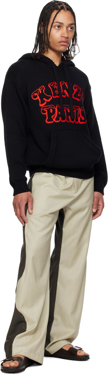 Sweatshirt KENZO Kenzo Paris VERDY Edition Knitted Hoodie Svart | FF58PU7103CJ, 3