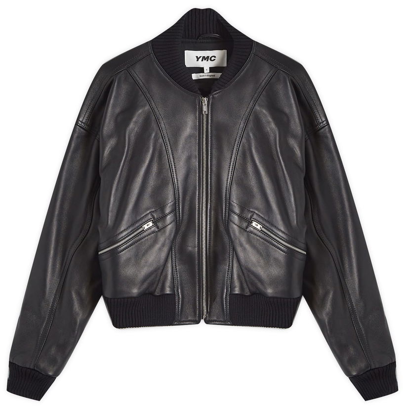 Bomberjacka YMC Tenor Leather Jacket Svart | Q5XMD-Black