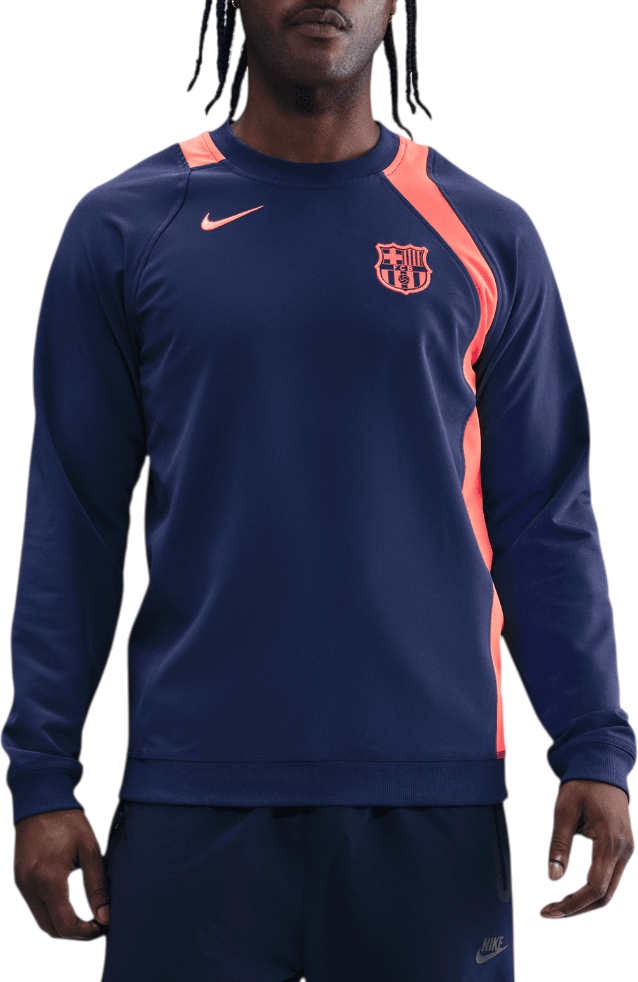 Sweatshirt Nike FC Barcelona Soccer Crew-Neck Top Mörkblå | hq9778-410