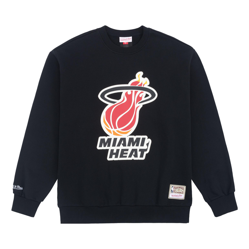 Sweatshirt Mitchell & Ness NBA Miami Heat Logo Sweatshirt Svart | MNJYFWHD23092002-BLACK