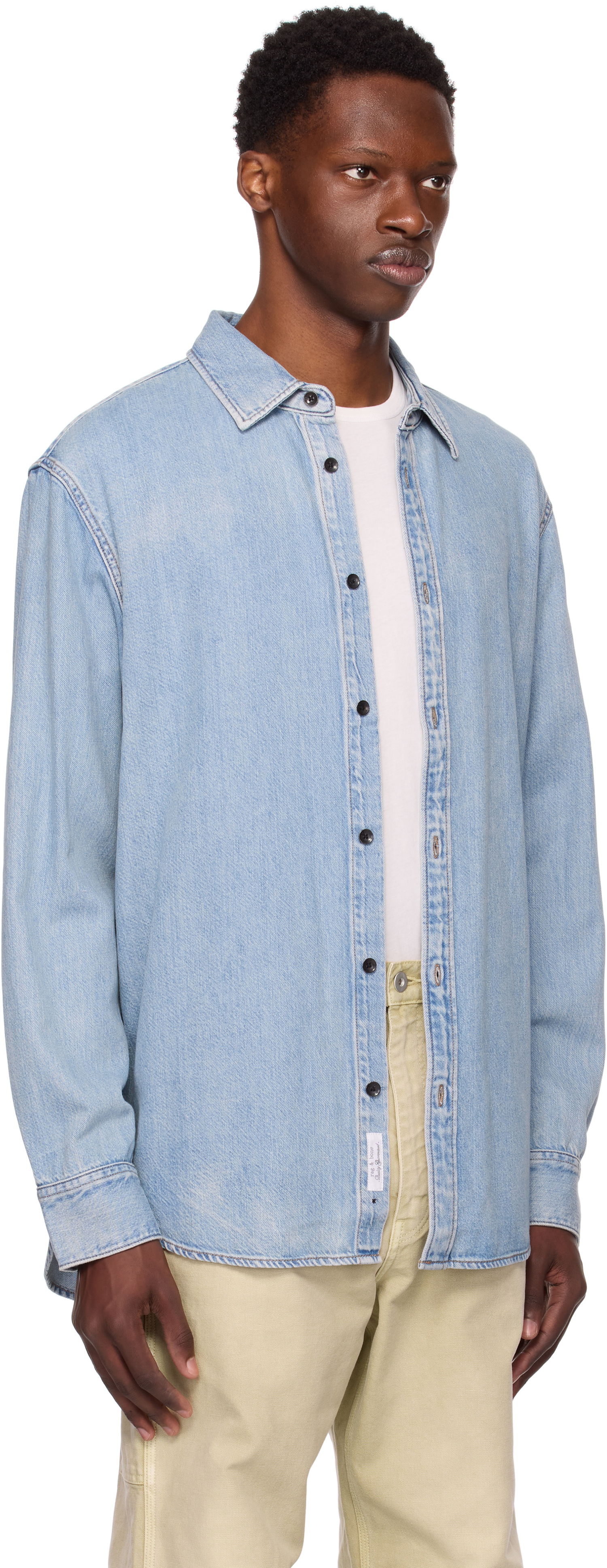 Skjorta rag & bone Rag & Bone Finch Denim Shirt Blå | MED25PA016FWSU, 1