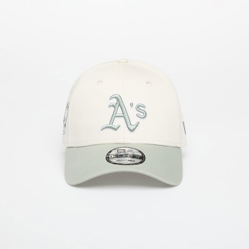 Keps New Era Oakland Athletics 9FORTY Patch Adjustable Cap Beige | 60595244