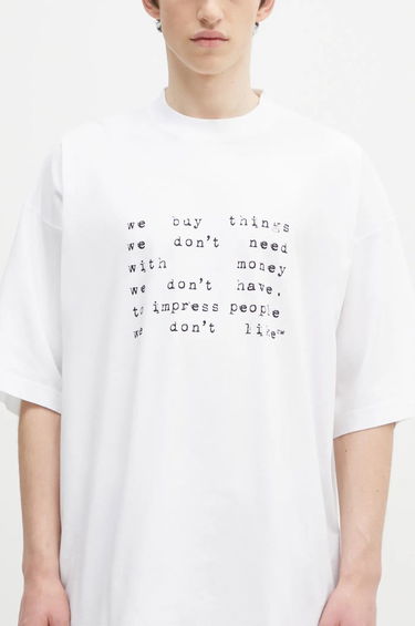 T-shirt VETEMENTS Oversized Print T-Shirt Vit | UA66TR625W, 3